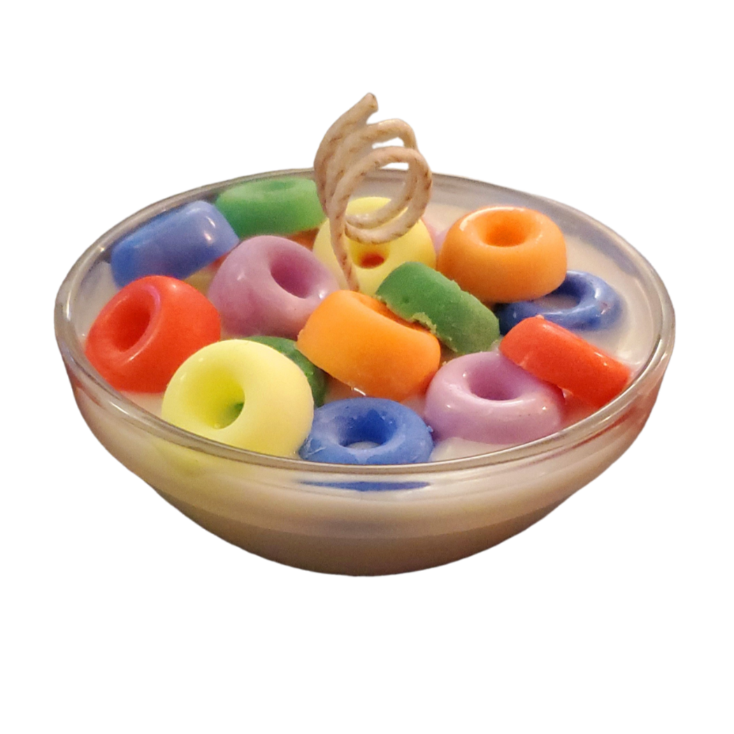 Fruit Loops Cereal Bowl Candle - CrazyKooky Candles LLC