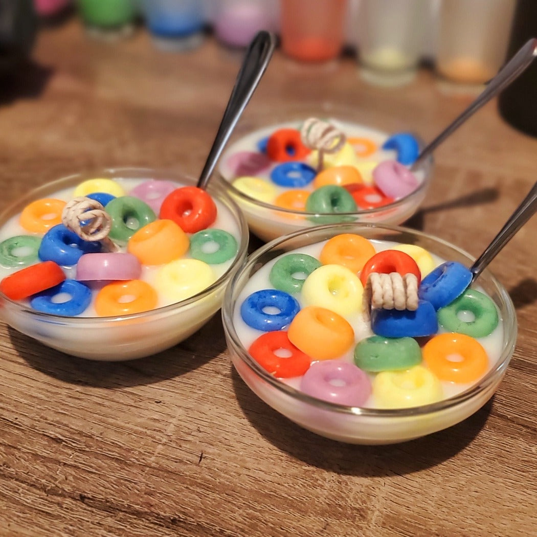Fruit Loops Cereal Bowl Candle - CrazyKooky Candles LLC
