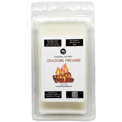 CRACKLING FIREWOOD WAX MELTS - CrazyKooky Candles LLC