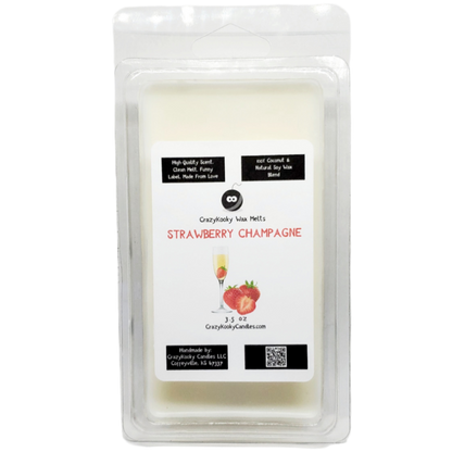 STRAWBERRY CHAMPAGNE WAX MELTS - CrazyKooky Candles LLC