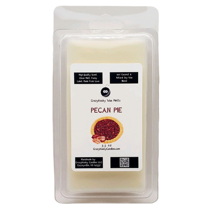 PECAN PIE - Wax Melts, Scented Coconut Soy, 3.5oz - CrazyKooky Candles LLC