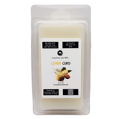 LEMON CURD - Wax Melts, Scented Coconut Soy, 3.5oz - CrazyKooky Candles LLC