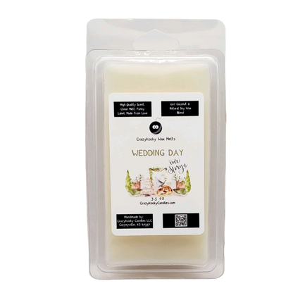 WEDDING DAY - Wax Melts, Scented Coconut Soy, 3.5oz - CrazyKooky Candles LLC