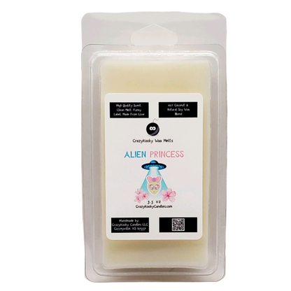 ALIEN PRINCESS - Wax Melts, Scented Coconut Soy, 3.5oz - CrazyKooky Candles LLC