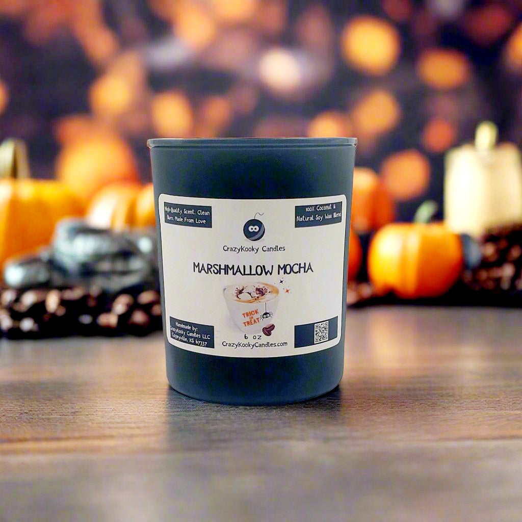 MARSHMALLOW MOCHA - Funny Candle, Scented Coconut Soy Candle, 6oz