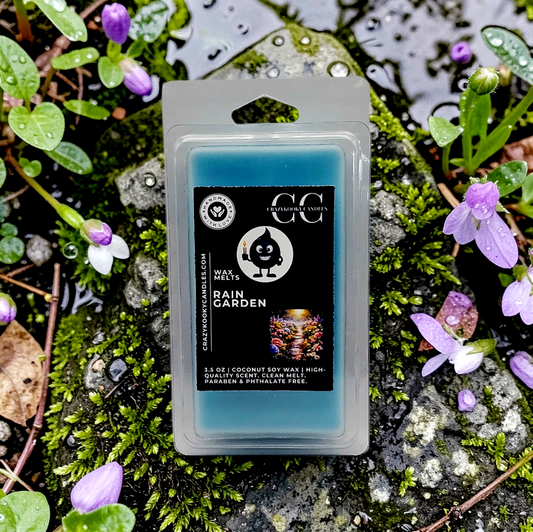 RAIN GARDEN - Wax Melts, Scented Coconut Soy, 3.5oz - CrazyKooky Candles LLC