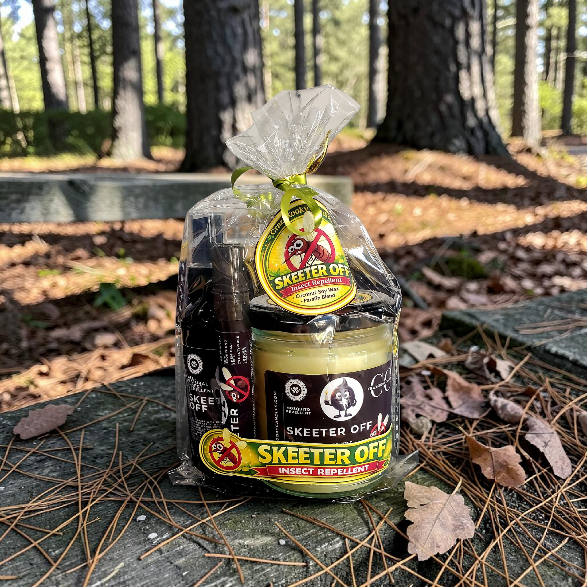 SKEETER OFF - All-Natural Insect Repellent, Gift Set - CrazyKooky Candles LLC
