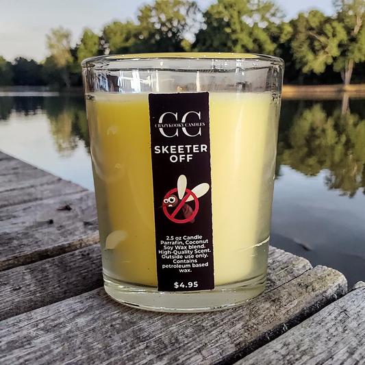 SKEETER OFF - Citronella Berry Scented Candle, 2.5oz - CrazyKooky Candles LLC
