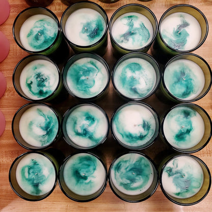 LUCKY APPLE CREAM - Funny Scented Coconut Soy Candle, 6oz - CrazyKooky Candles LLC