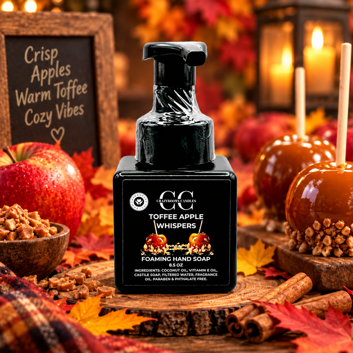TOFFEE APPLE WHISPERS, Foaming Hand Soap, 8.5oz