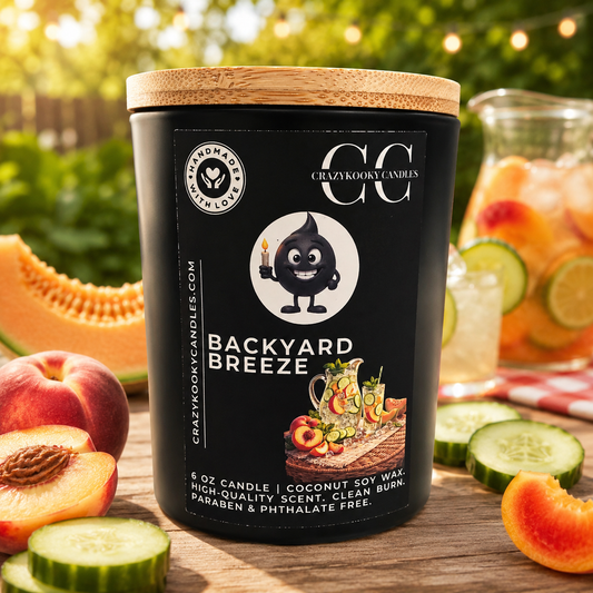 BACKYARD BREEZE - Funny Scented Coconut Soy Candle, 6oz