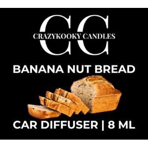 BANANA NUT BREAD - Car Diffuser, 8ml - CrazyKooky Candles LLC