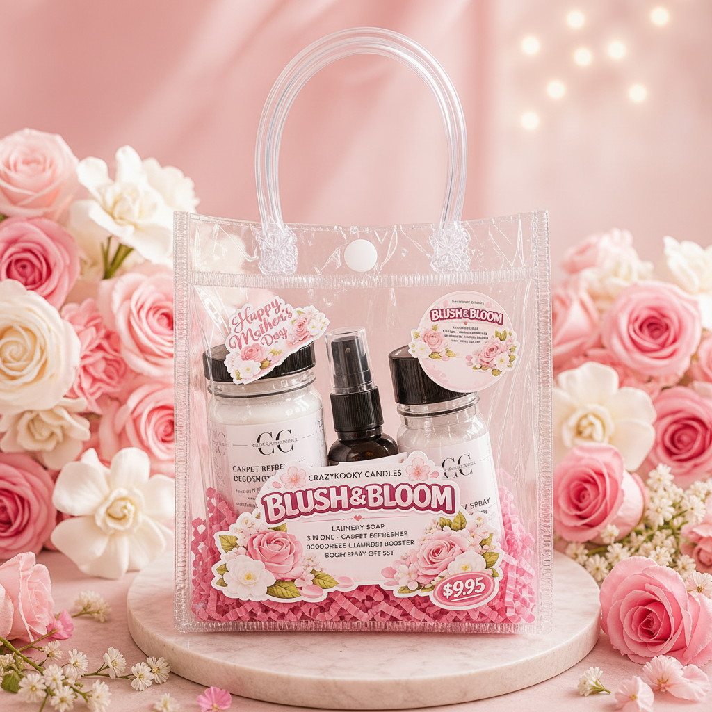 BLUSH & BLOOM - Home Trial Size Gift Set - CrazyKooky Candles LLC
