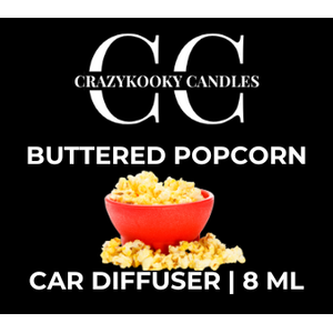 BUTTERED POPCORN - Car Diffuser, 8ml - CrazyKooky Candles LLC