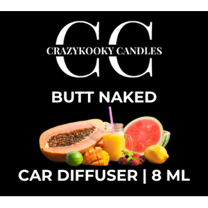 BUTT NAKED - Car Diffuser, 8ml - CrazyKooky Candles LLC