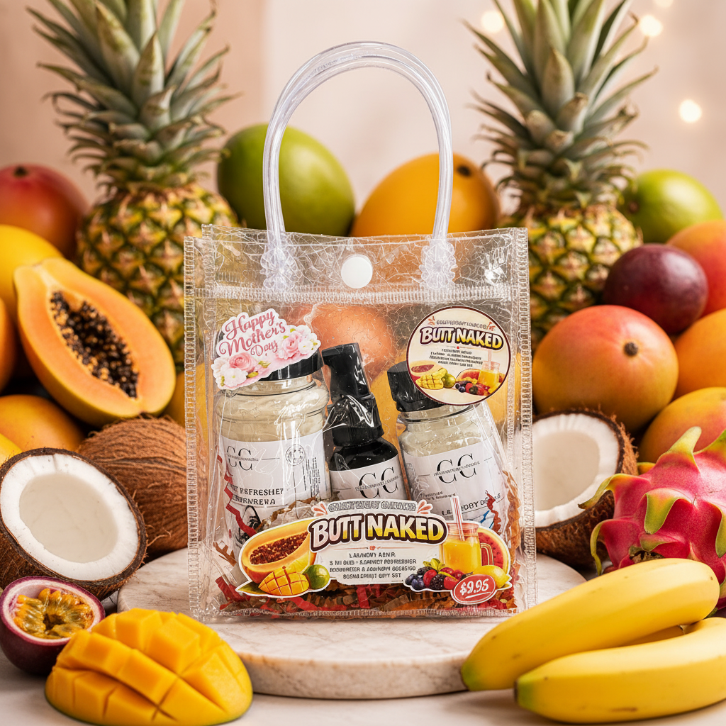 BUTT NAKED - Home Trial Size Gift Set - CrazyKooky Candles LLC
