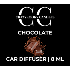CHOCOLATE - Car Diffuser, 8ml - CrazyKooky Candles LLC