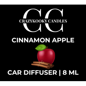 CINNAMON APPLE - Car Diffuser, 8ml - CrazyKooky Candles LLC