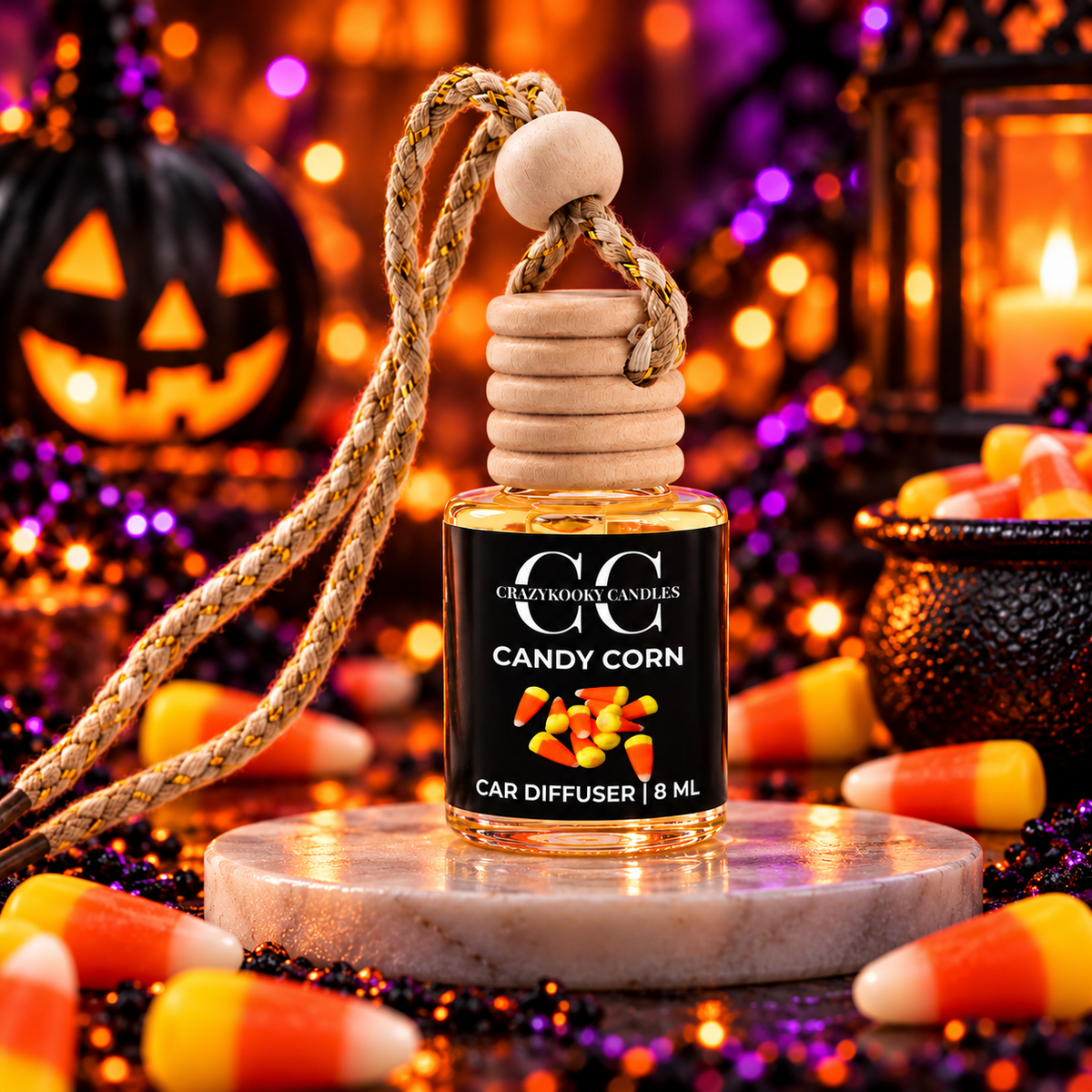 CANDY CORN - Car Diffuser, 8ml - CrazyKooky Candles LLC