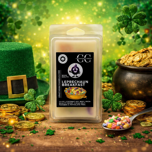 LEPRECHAUN BREAKFAST - Wax Melts, Scented Coconut Soy, 3.5oz - CrazyKooky Candles LLC