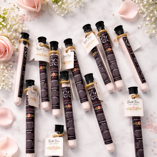 ROSE GARDEN - Bath Fizz Tube, 8ml - CrazyKooky Candles LLC