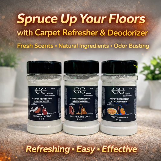 CARPET REFRESHER & DEODORIZER - Handmade, 7oz, 16oz - CrazyKooky Candles LLC