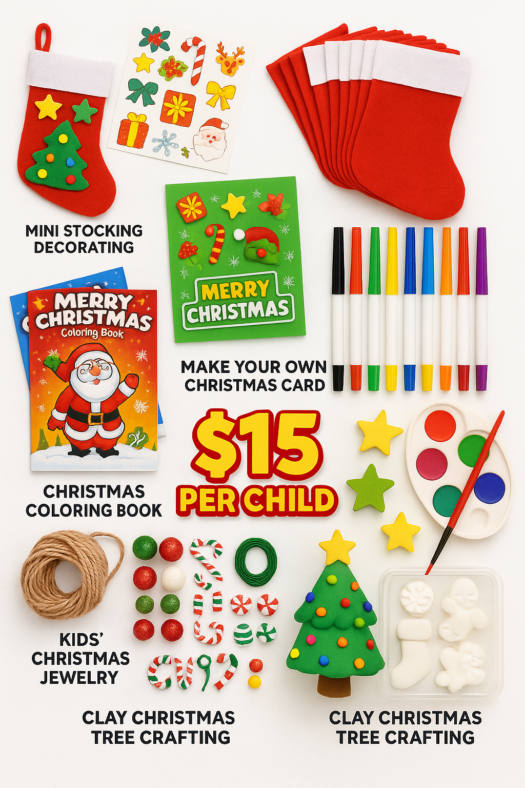 Kids Christmas Craft Pass – December 6th (1PM–3PM)