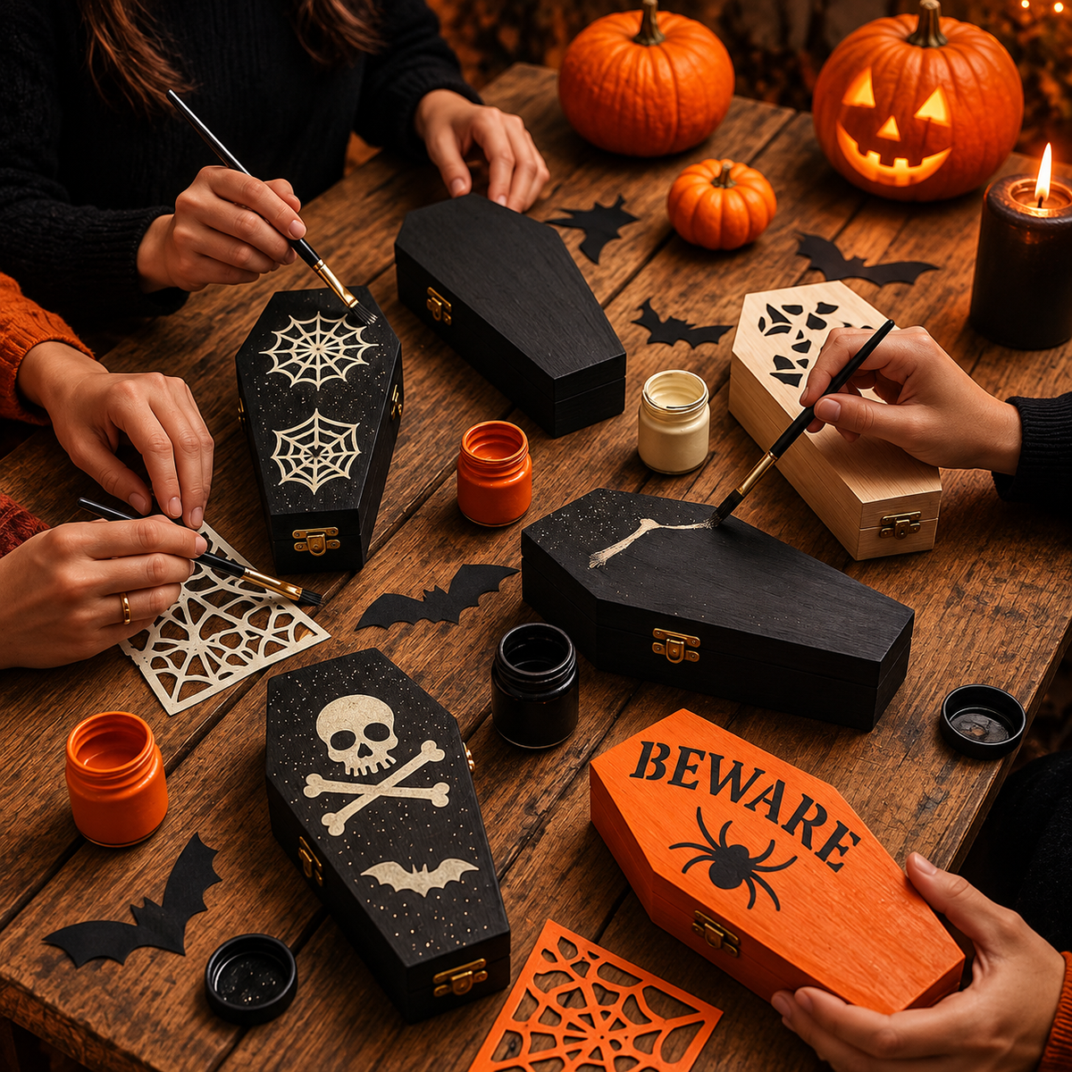 Coffin Decorating Class - CrazyKooky Candles LLC