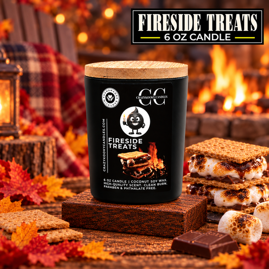 FIRESIDE TREATES - Funny Candle, Scented Coconut Soy Candle, 6oz