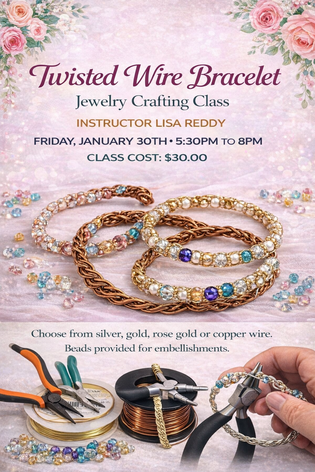Twisted Wire Bracelet Jewelry Crafting Class