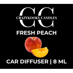 FRESH PEACH - Car Diffuser, 8ml - CrazyKooky Candles LLC