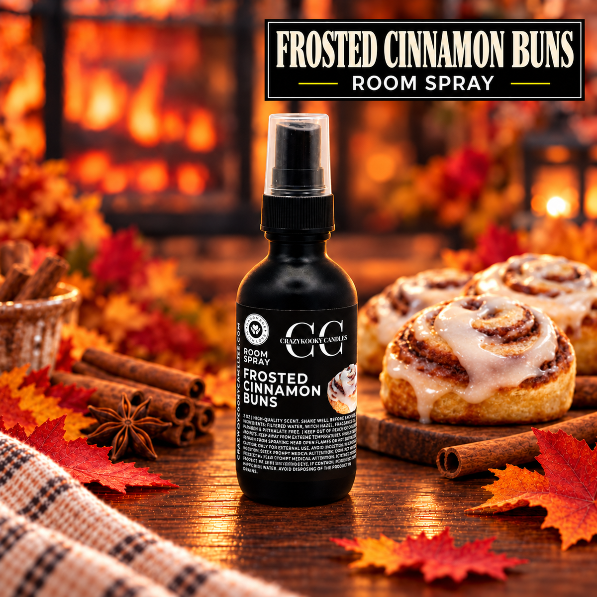 FROSTED CINNAMON BUNS - Room Spray, 2oz