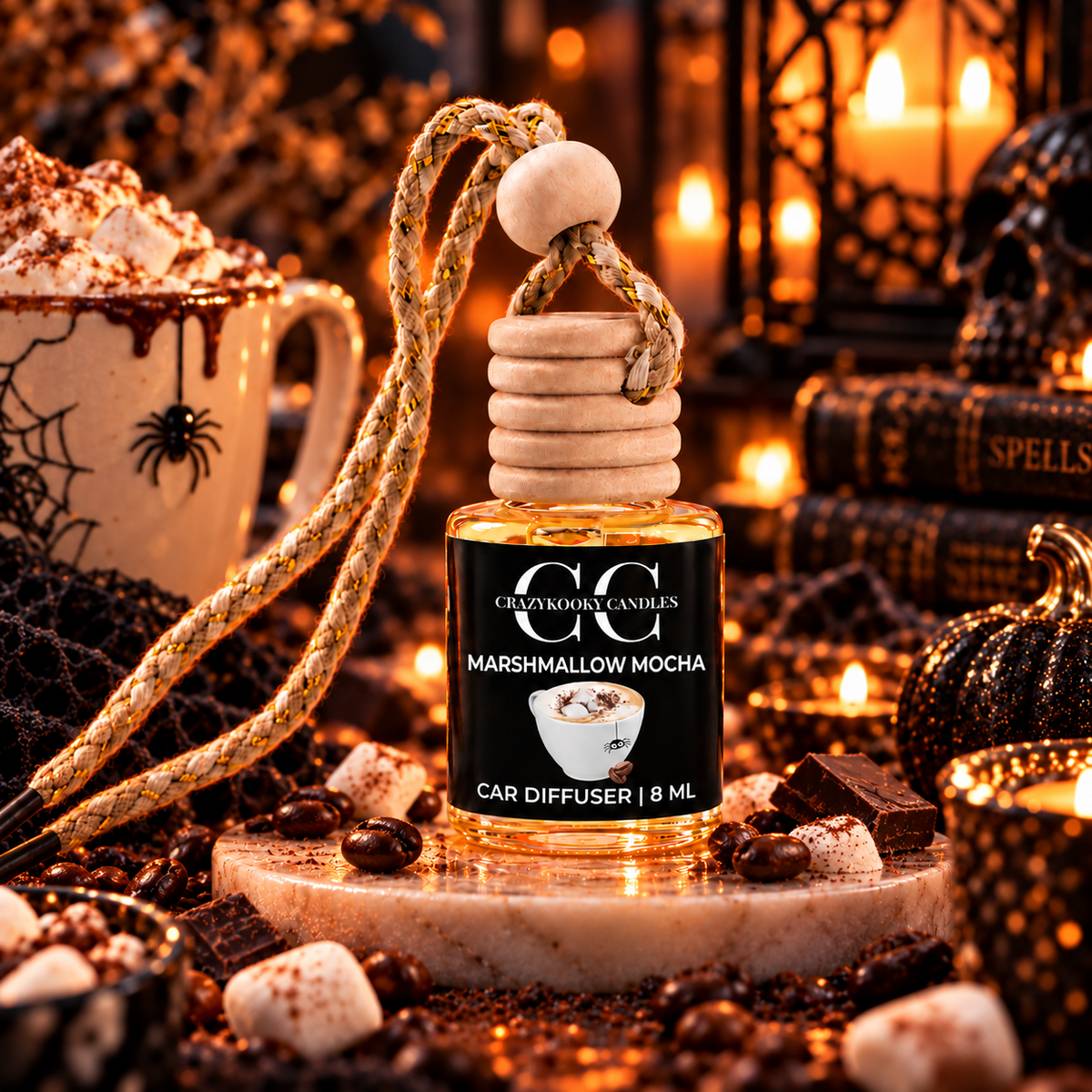 MARSHMALLOW MOCHA - Car Diffuser, 8ml - CrazyKooky Candles LLC