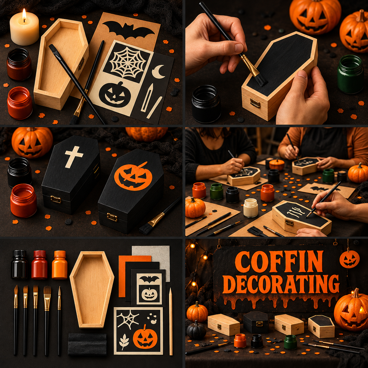 Coffin Decorating Class - CrazyKooky Candles LLC