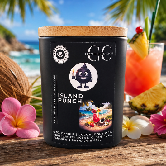 ISLAND PUNCH - Funny Scented Coconut Soy Candle, 6oz