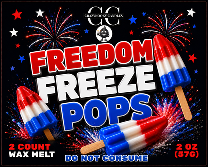 FREEDOM FREEZE POPS - Wax Melts, Scented Coconut Soy, 2oz