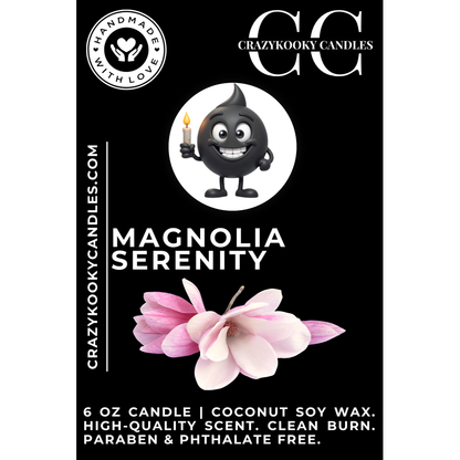 MAGNOLIA SERENITY - Funny Candle, Scented Coconut Soy Candle, 6oz