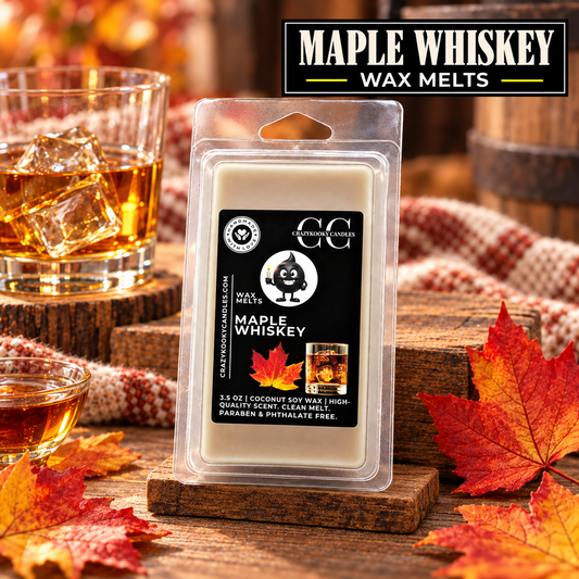 MAPLE WHISKEY - Wax Melts, Scented Coconut Soy, 3.5oz