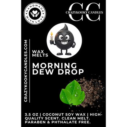 MORNING DEW DROP - Wax Melts, Scented Coconut Soy, 3.5oz - CrazyKooky Candles LLC