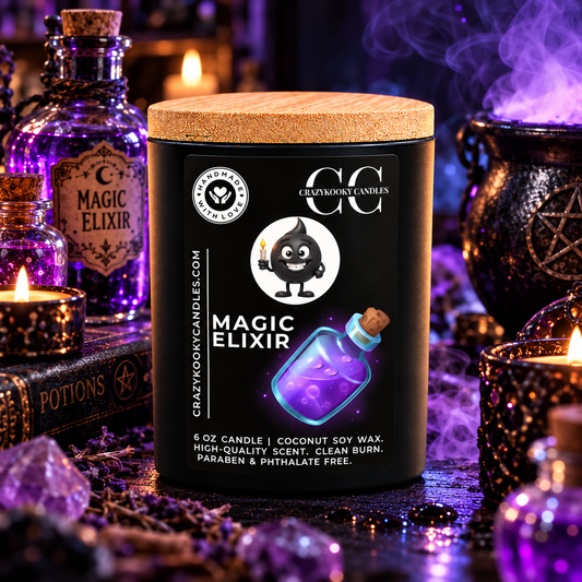 MAGIC ELIXIR - Funny Scented Coconut Soy Candle, 6oz