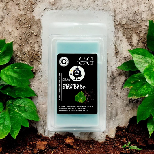 MORNING DEW DROP - Wax Melts, Scented Coconut Soy, 3.5oz - CrazyKooky Candles LLC