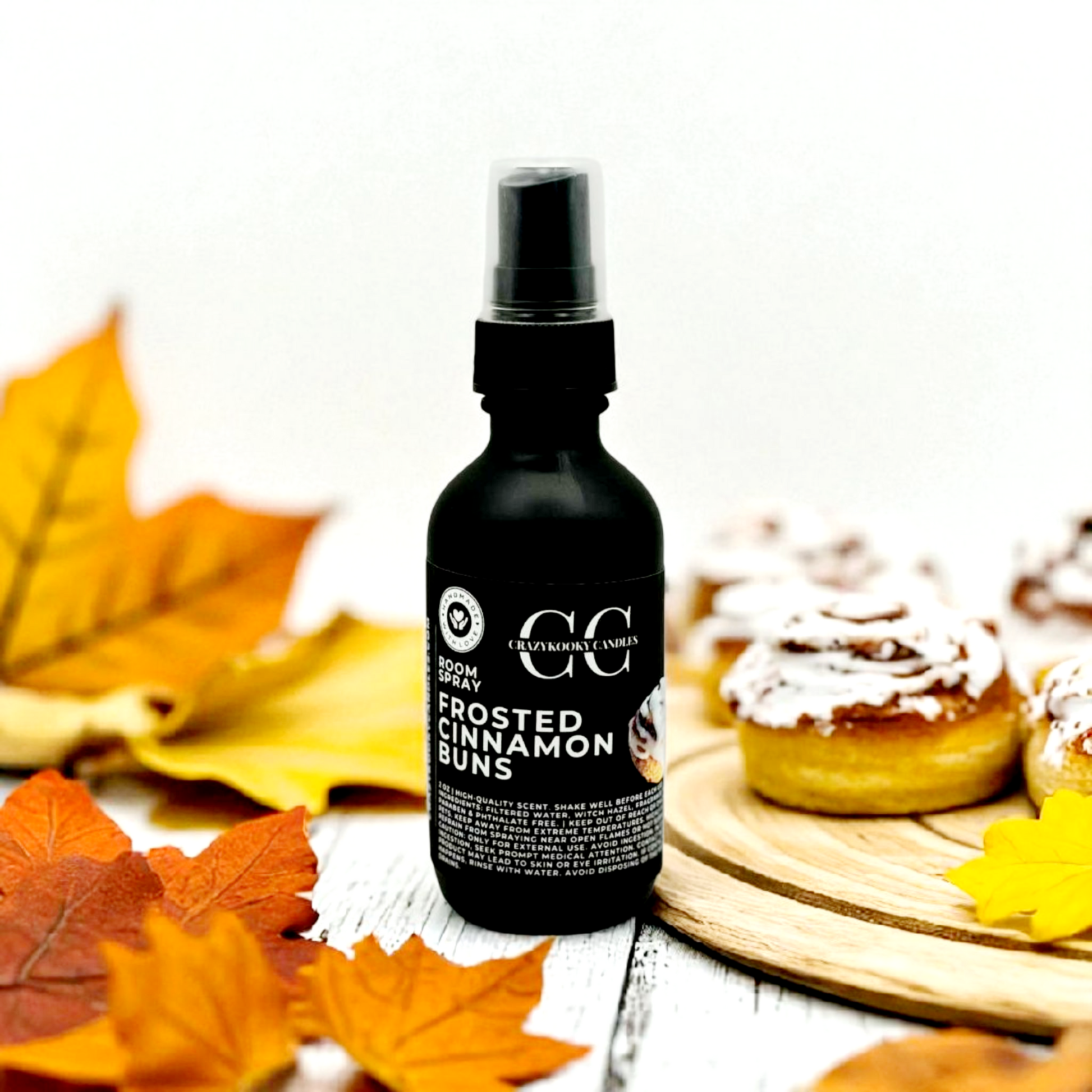 FROSTED CINNAMON BUNS - Room Spray, 2oz - CrazyKooky Candles LLC