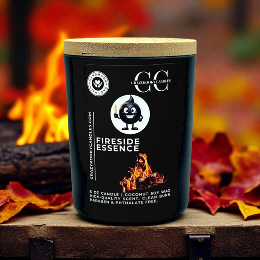 FIRESIDE ESSENCE - Funny Candle, Scented Coconut Soy Candle, 6oz - CrazyKooky Candles LLC