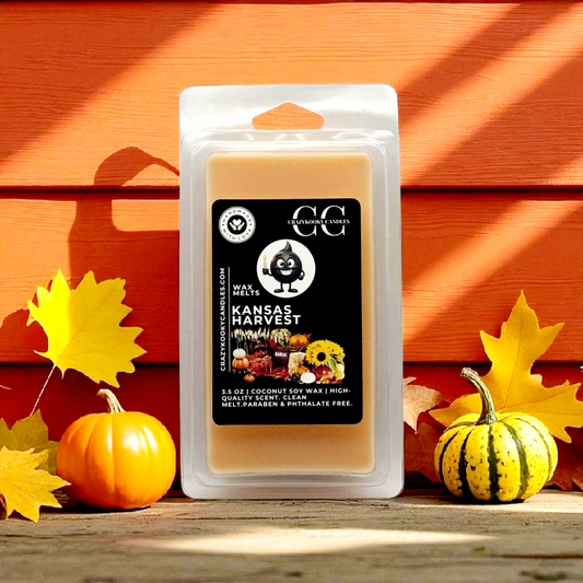 KANSAS HARVEST - Wax Melts, Scented Coconut Soy, 3.5oz - CrazyKooky Candles LLC