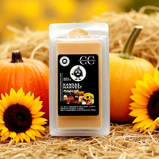 KANSAS HARVEST - Wax Melts, Scented Coconut Soy, 3.5oz - CrazyKooky Candles LLC