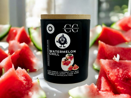WATERMELON CHILL - Funny Candle, Scented Coconut Soy Candle, 6oz