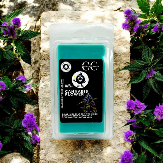 CANNABIS FLOWER - Wax Melts, Scented Coconut Soy, 3.5oz - CrazyKooky Candles LLC