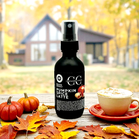 PUMPKIN SPICE LATTE - Room Spray, 2oz - CrazyKooky Candles LLC