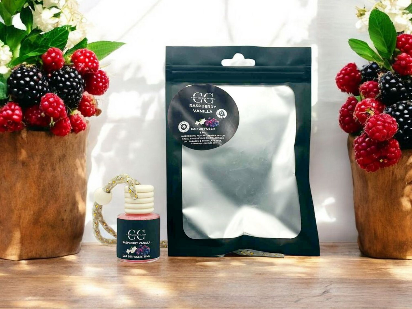BLACK RASPBERRY VANILLA - Car Diffuser, 8ml - CrazyKooky Candles LLC