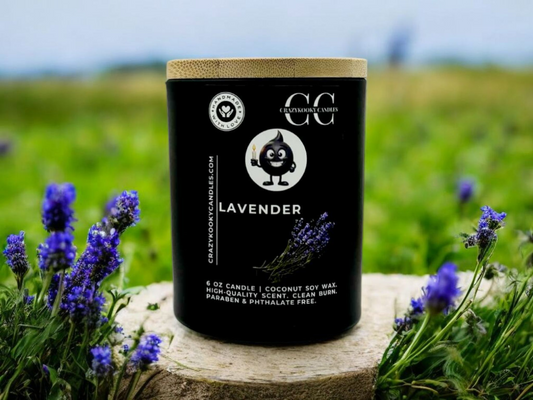 LAVENDER - Funny Candle, Scented Coconut Soy Candle, 6oz - CrazyKooky Candles LLC